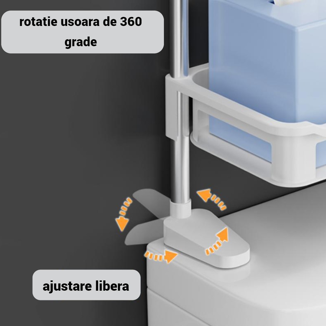 Suport multifunctional, cu 2 polite, pentru depozitare, pentru baie sau bucatarie