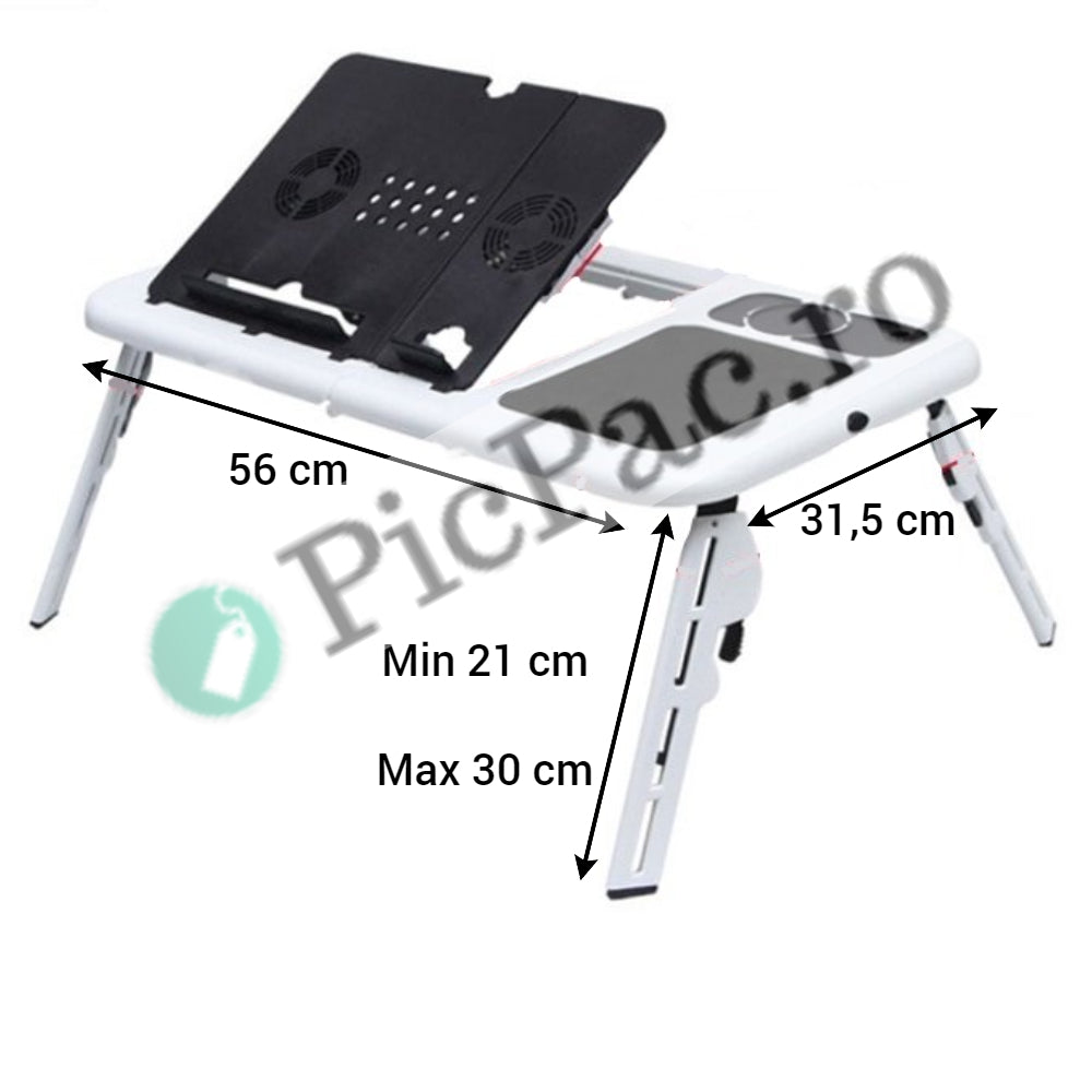 Lichidare de stoc.  Masuta reglabila pentru laptop, cu 2 coolere si USB