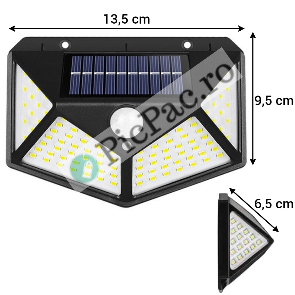 Lampa Solara 100 Led cu Senzor de miscare