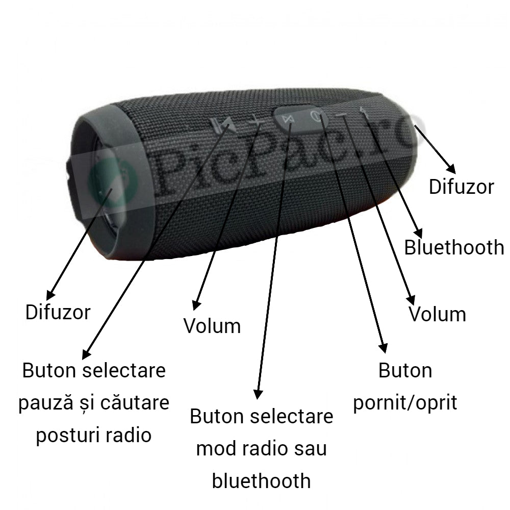 Boxa portabila cu Bluetooth, rezistenta la apa