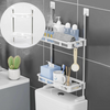 Suport multifunctional, cu 2 polite, pentru depozitare, pentru baie sau bucatarie