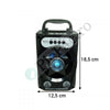 Boxa portabila bluetooth, disco, cu lumini, USB, card si radio