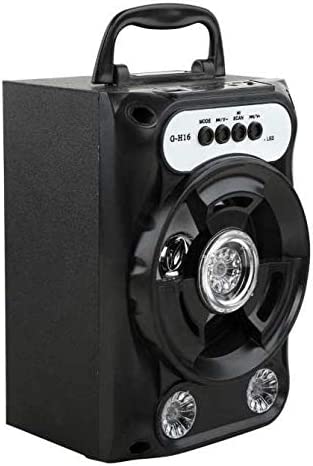 Boxa portabila bluetooth, disco, cu lumini, USB, card si radio