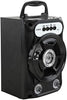 Boxa portabila bluetooth, disco, cu lumini, USB, card si radio