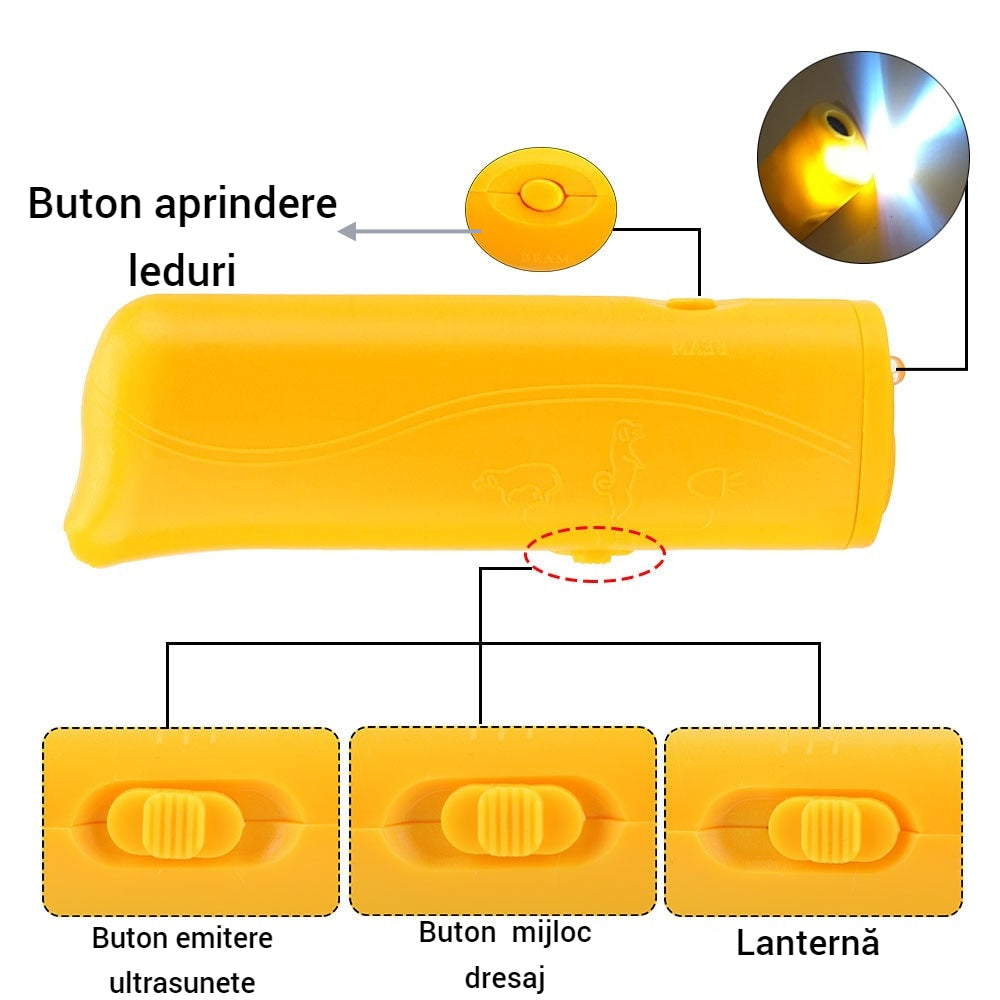 Aparat cu ultrasunete impotriva cainilor agresivi