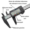 Subler electronic, cu  display digital, fibra de carbon