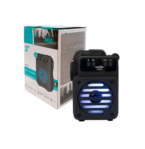Boxa portabila cu lumina Led si functie de Radio Fm