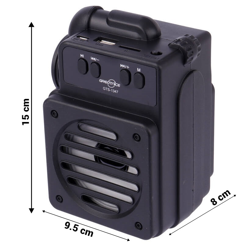 Boxa portabila cu lumina Led si functie de Radio Fm