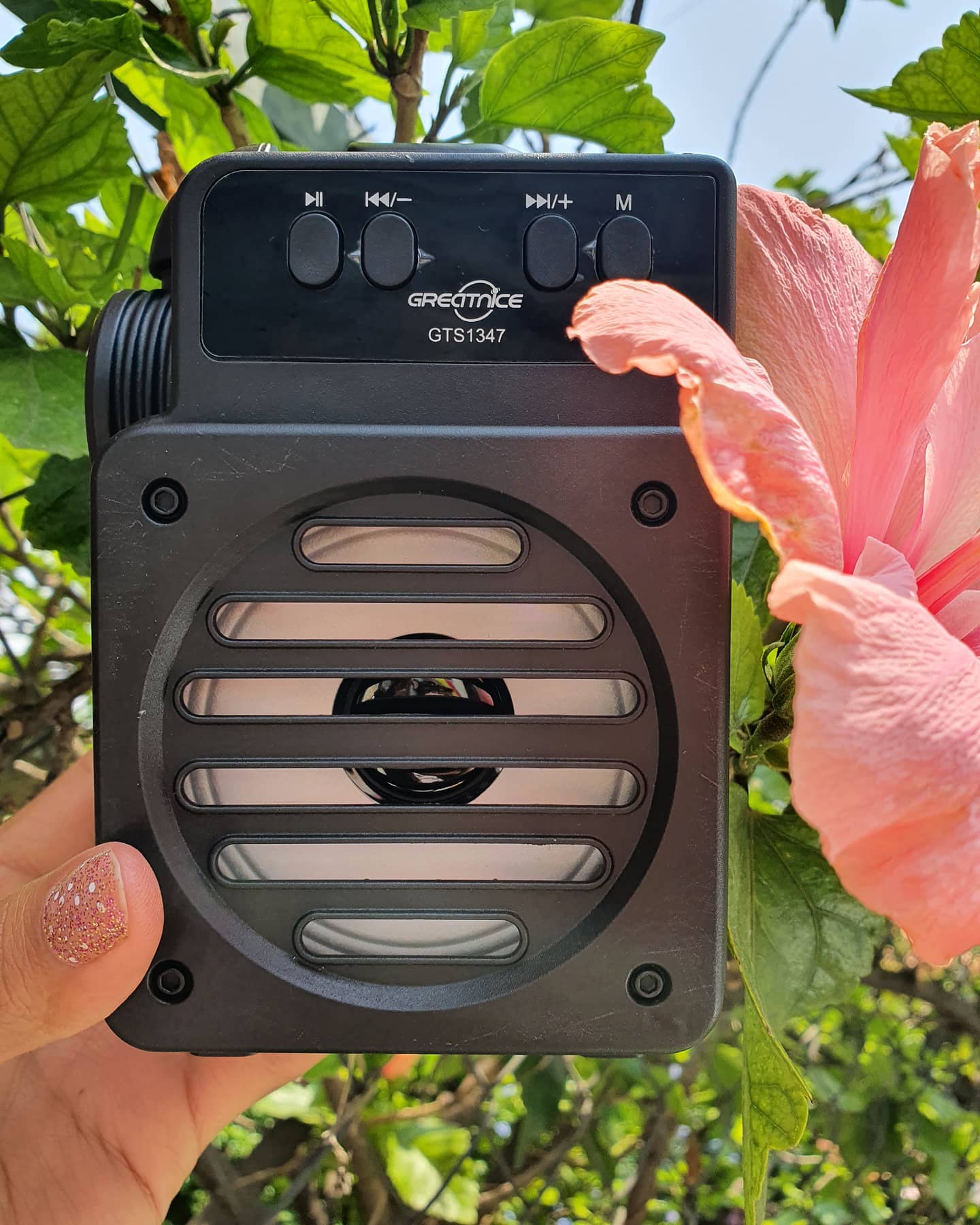Boxa portabila cu lumina Led si functie de Radio Fm