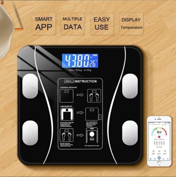 Cantar corporal cu ecran digital inteligent si aplicatie Smart