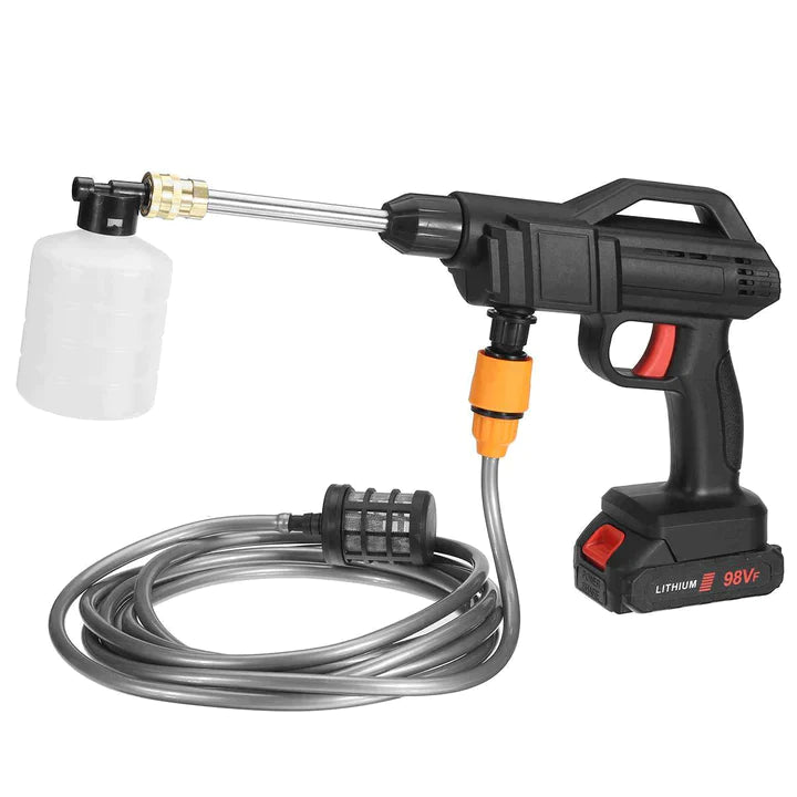 KIT Aparat de spalat cu presiune de 48V,2 acumulatori si cu rezervor pentru detergent!